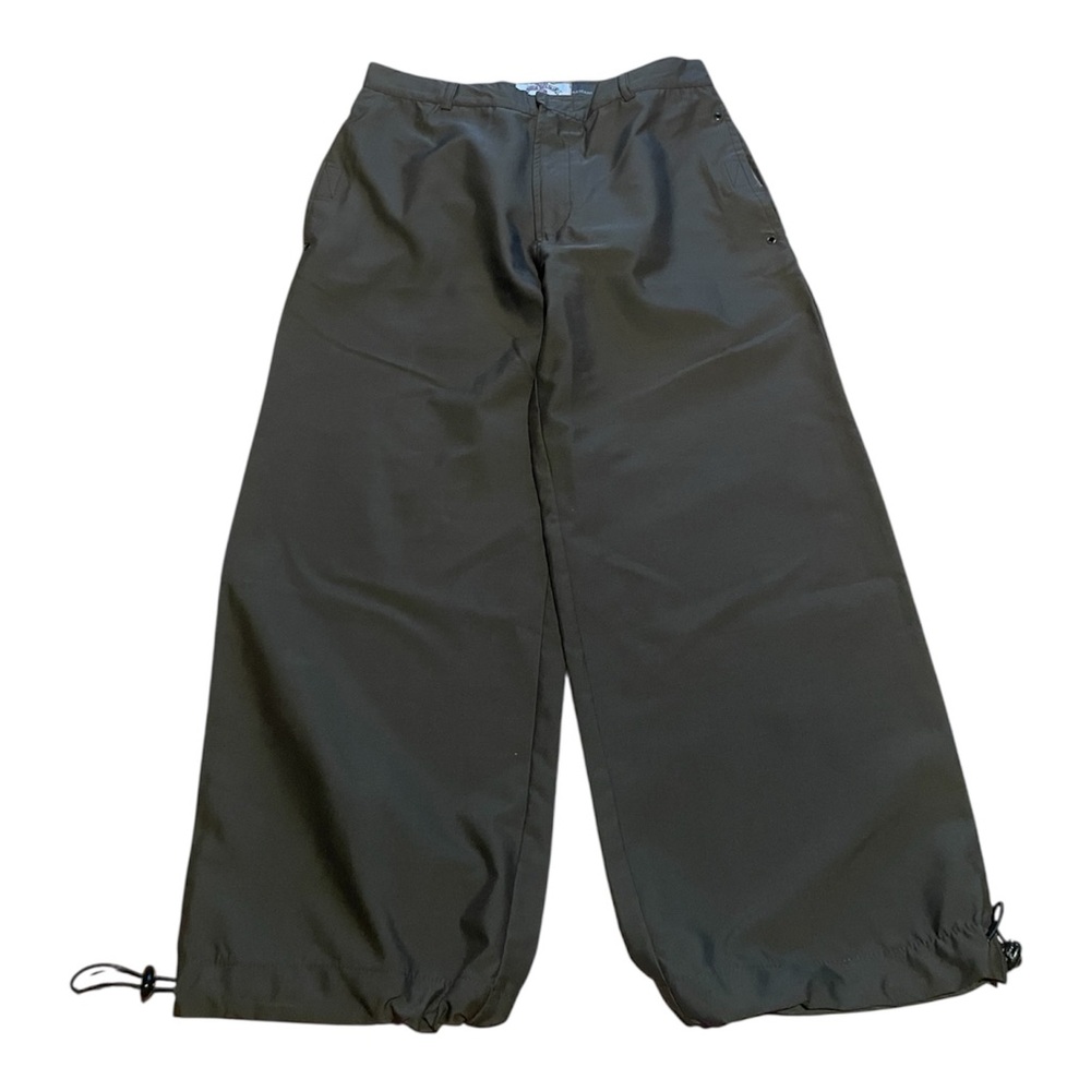 Giorgio Armani dark green Wide-Leg Parachute